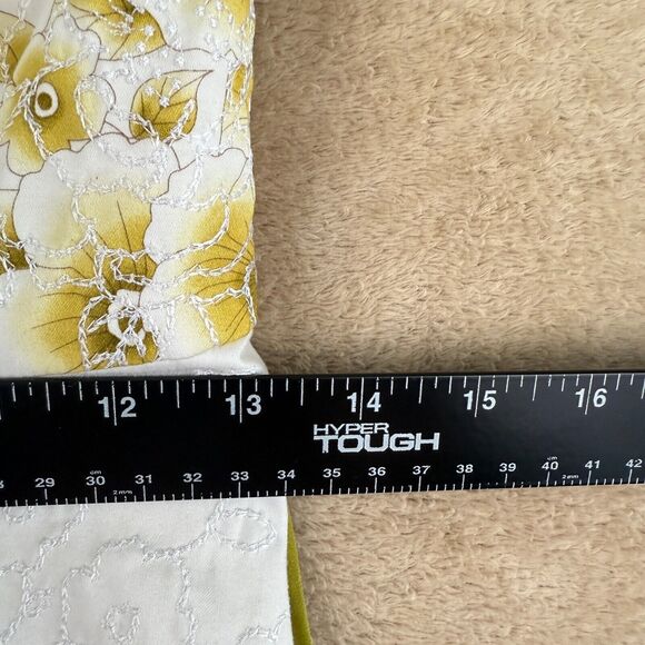 Moda International Dress Women 4 White Green Floral Empire Strapless Midi Spring - Picture 13 of 16